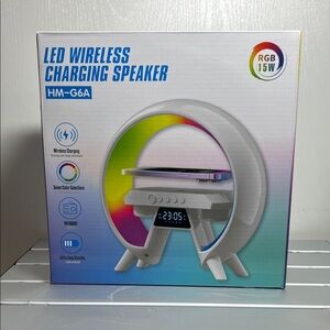 LED Wireless 15W Charging Speaker - White HM-G6A